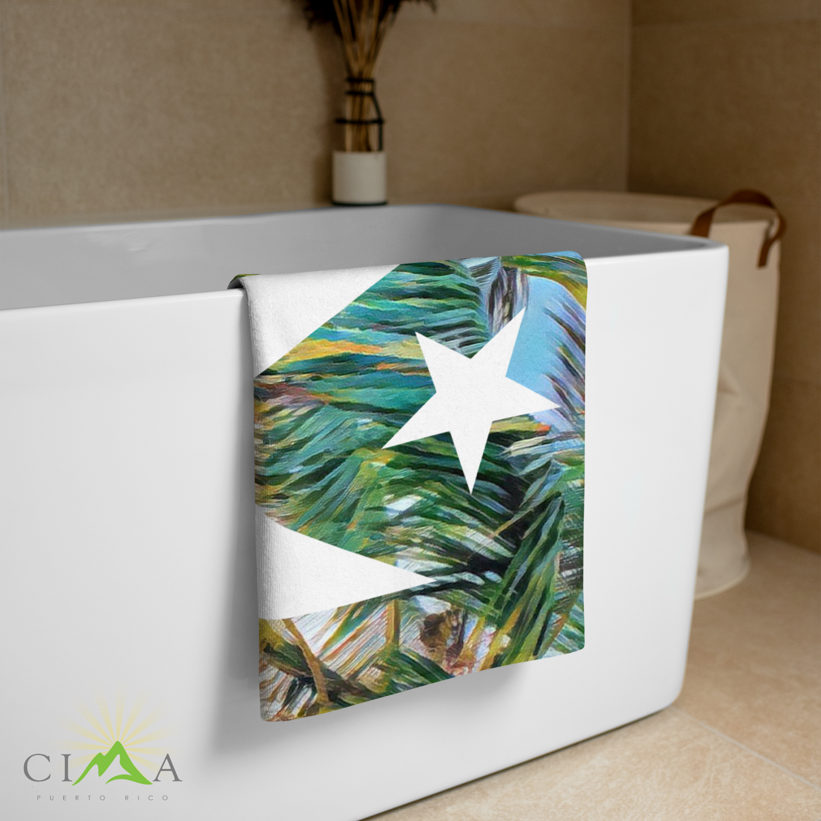 Toalla de playa (Bandera Playa PR)